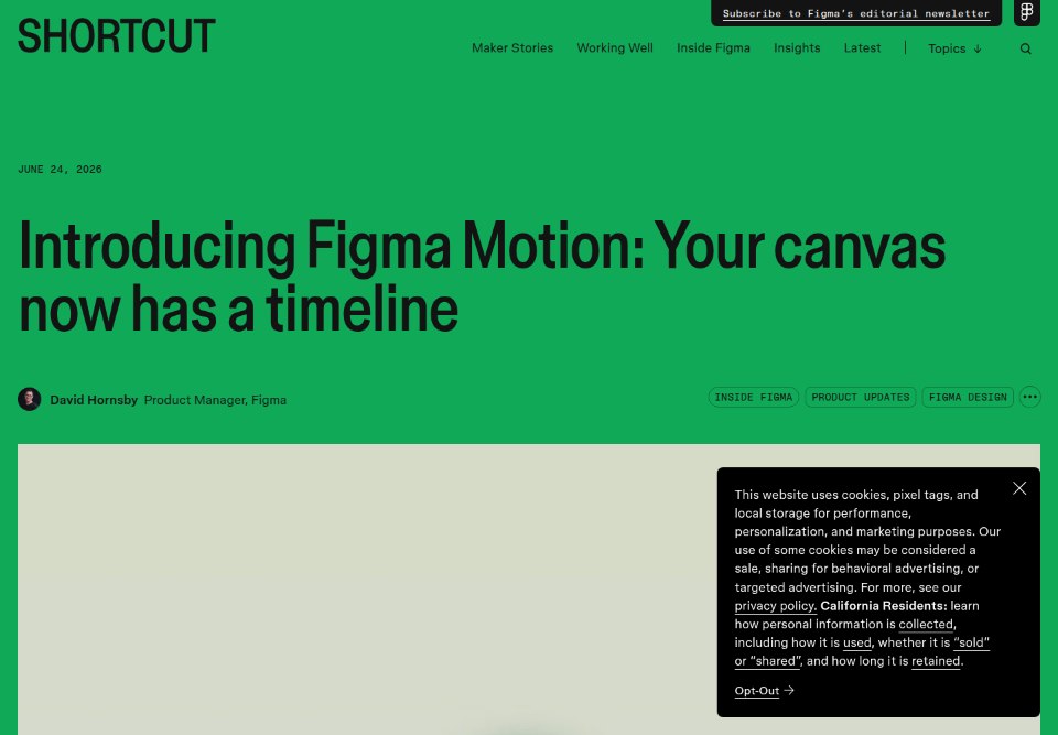Frozen desktop blog-introducing-figma-motion page