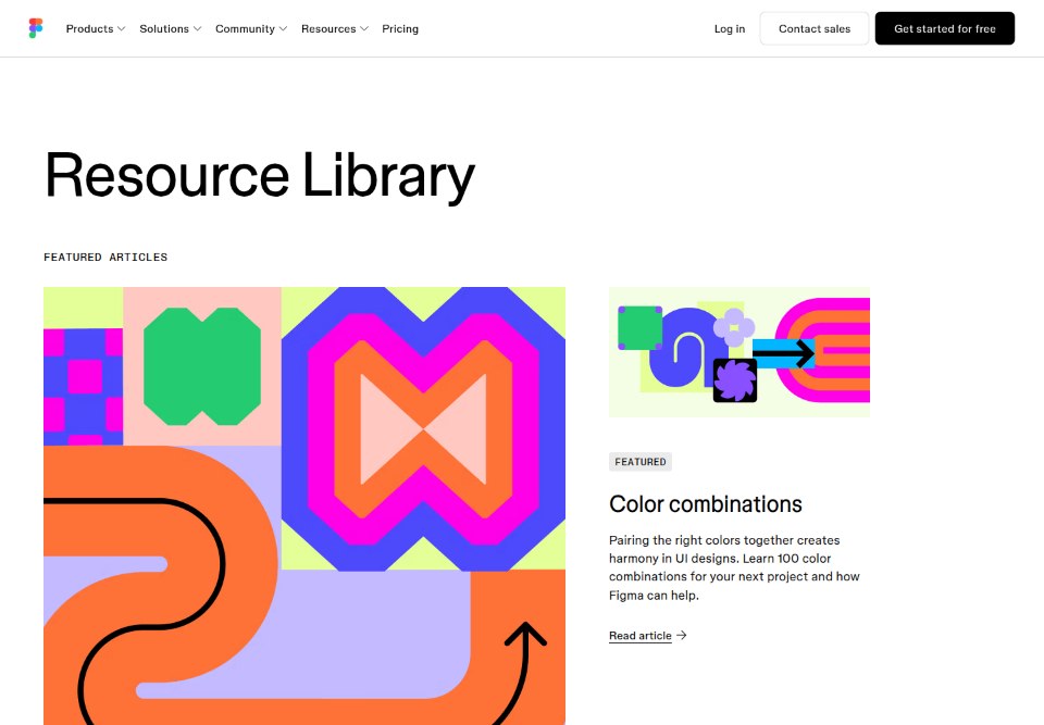 Frozen desktop resource-library page